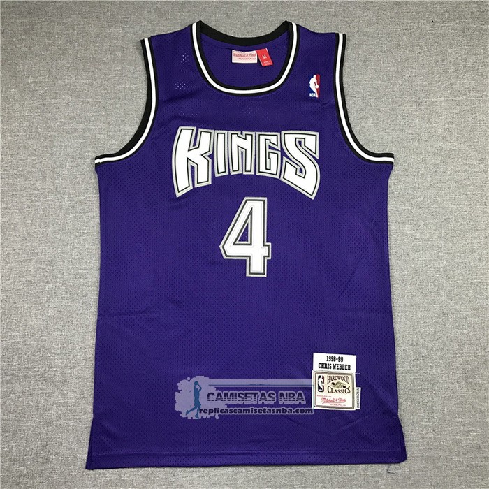 Camiseta Sacramento Kings Chris Webber Mitchell & Ness 1998-99 Negro